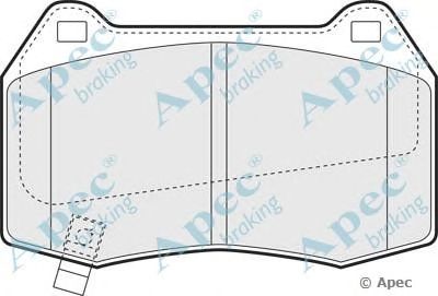 APEC BRAKING pad1368 -  Комплект тормозных колодок, дисковый тормоз